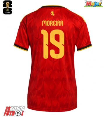 Bélgica Diego Moreira #19 Primera Equipación Mujer Mundial 2026 Manga Corta